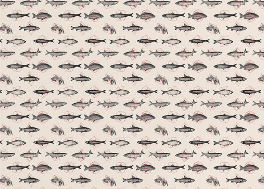 Poissons en Géométrie Nº1 | Papier Peint Photo
