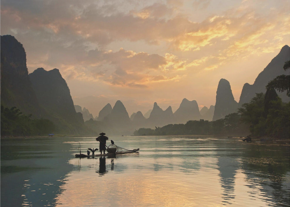Goldener Li-Fluss | Poster - Kunstdruck