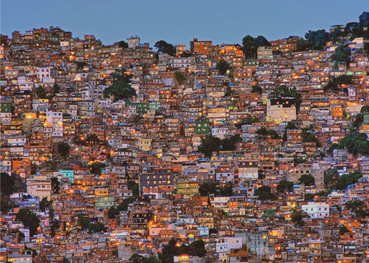 Nattefald i Rocinha Favela | Fototapeter