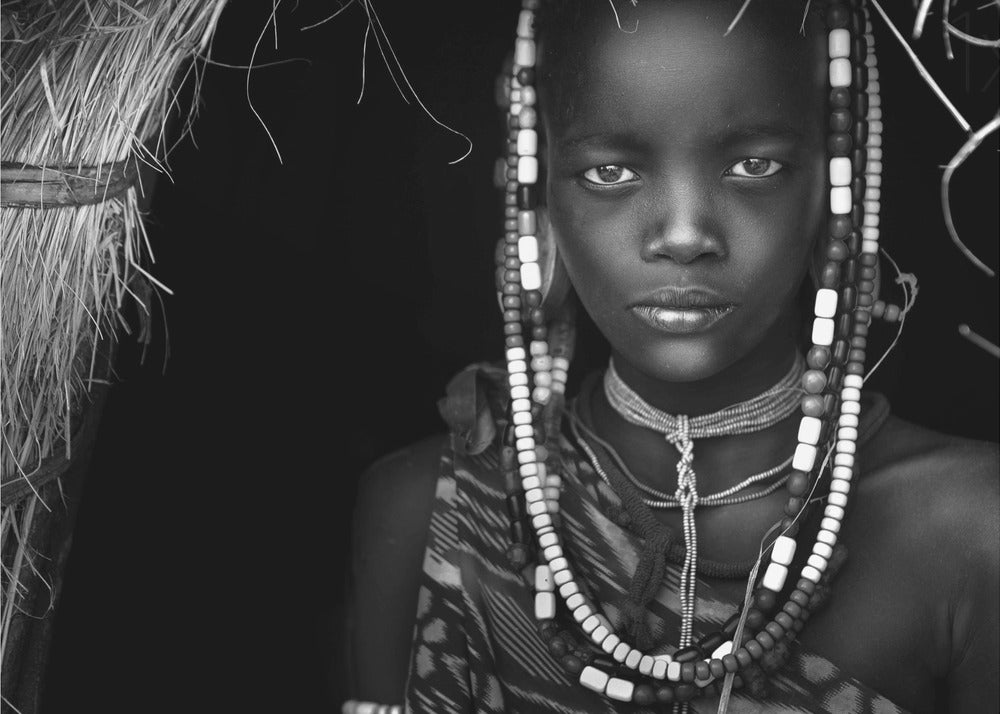 Mursi-Mädchen | Poster - Kunstdruck