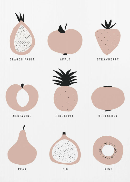 Minimalistyczna kratka owocowa | Plakaty - Wydruki Artystyczne