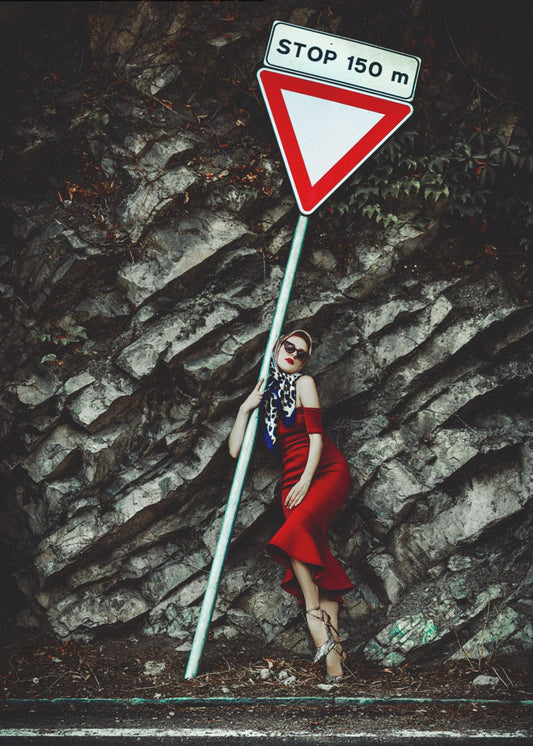 Rode elegantie halt | Canvasprints