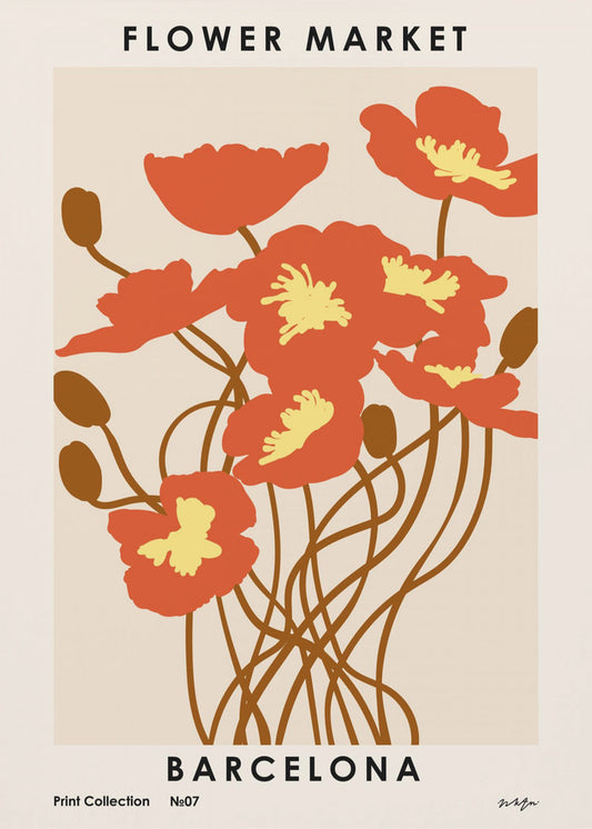 Blomstermarked. Barcelona | Lærredsbilleder