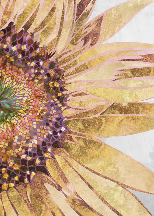 Gouden zonnebloem | Canvasprints