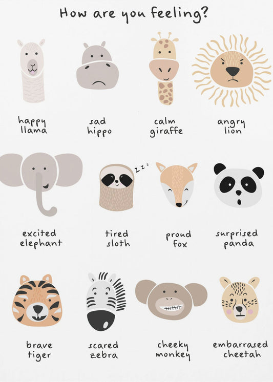 Kalmerende meditatie voor kinderen, emoties, afdruk 1 | Canvasprints