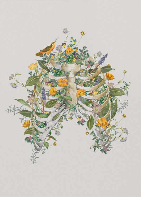 Blommig bröstkorg | Canvas
