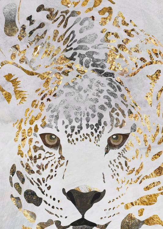 Grunge jaguar goud | Canvasprints