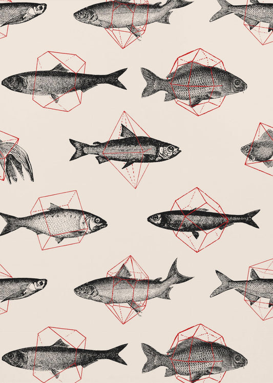 Poissons en Géométrie Nº4 | Tableaux sur Toile