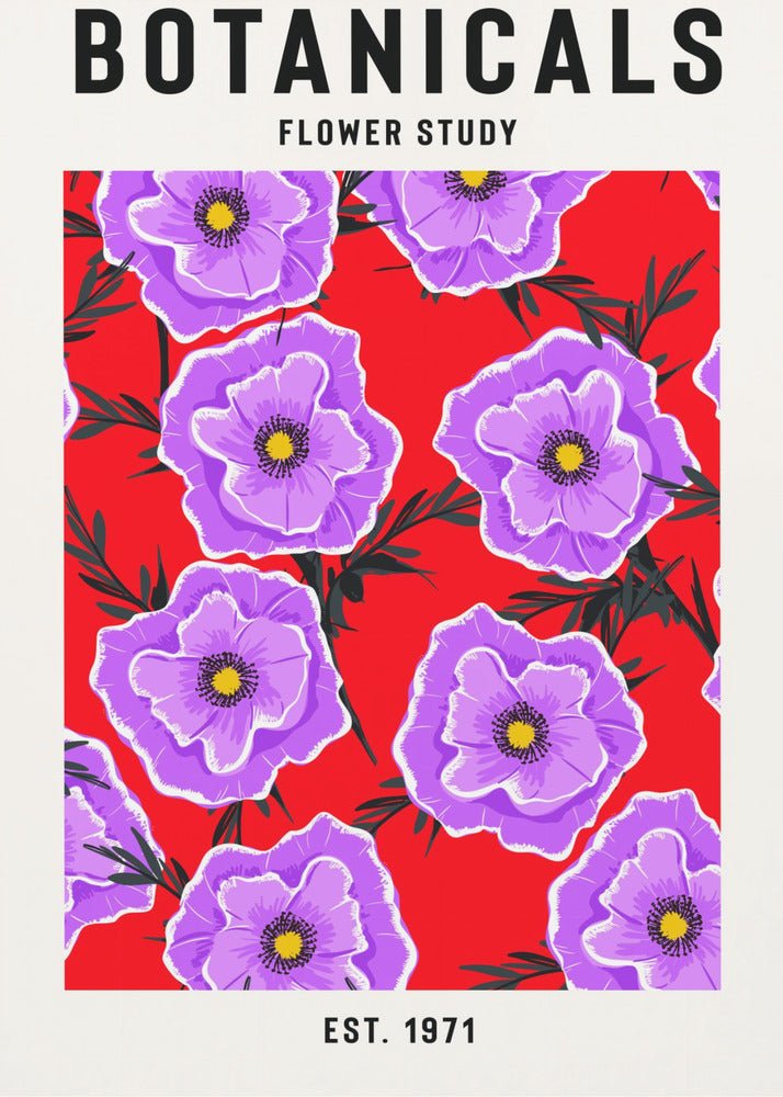 Studie av botaniska blommor | Canvas