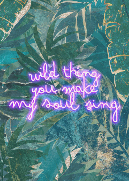Neon Jungle Typografie | Canvasprints