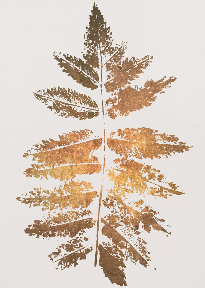 Estampado de hojas de roble dorado | Posters  - Impresiones de Arte
