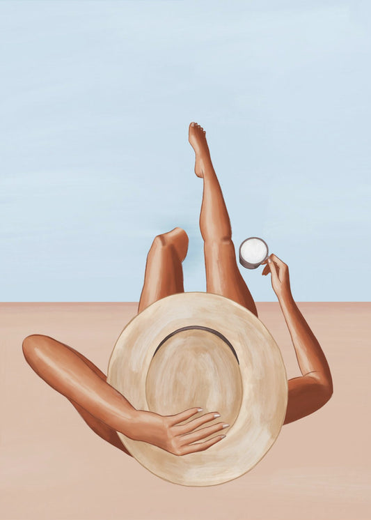 Flicka vid poolen | Canvas