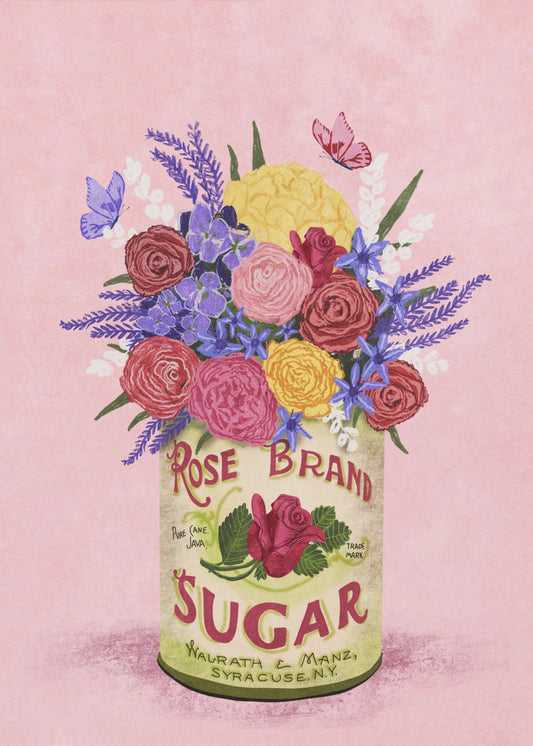 Flowers In a vintage Can | Canvas