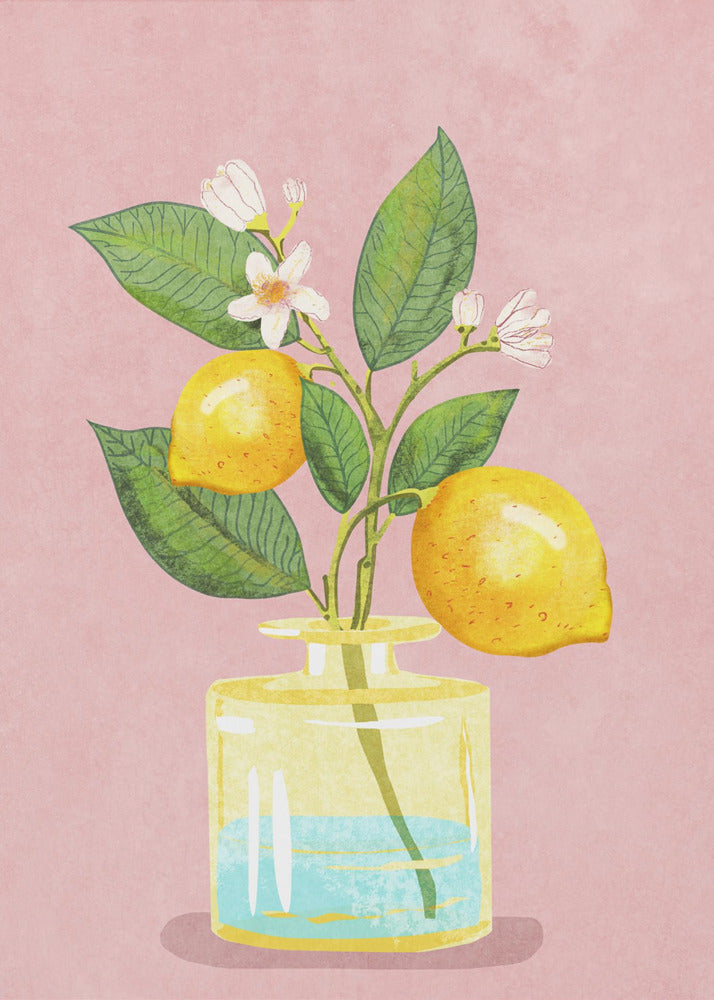 Bouquet de citrons dans un vase | Tableaux sur Toile