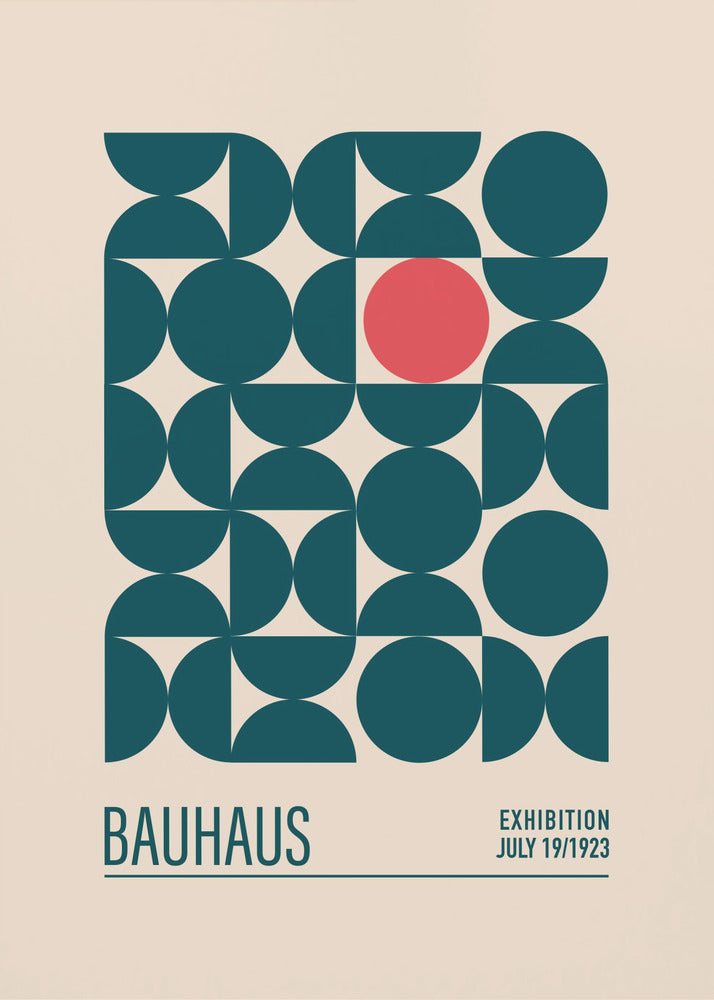 Bauhaus Blå Kugler | Lærredsbilleder