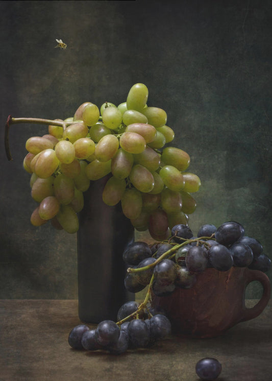 Still life with grapes and a bee | Poster