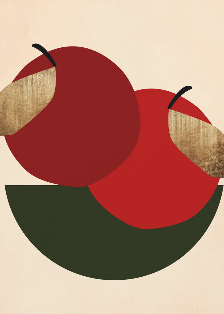 Deux pommes rouges | Posters - Affiche Artistique