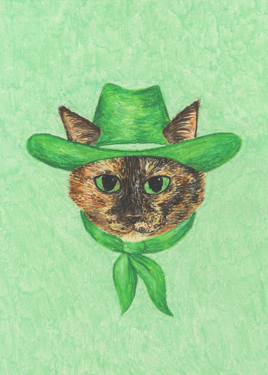 Tilly, cowgirl-skilpaddekatten | Lerretsbilder