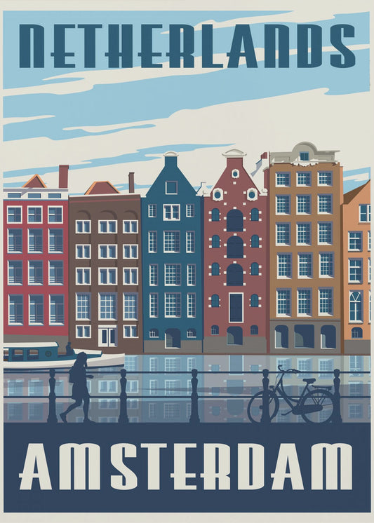 Impresión de viaje de Ámsterdam | Impresiones en Lienzo