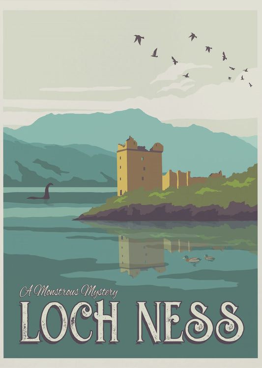 Wydruk podróżniczy Loch Ness | Wydruki na łótnie
