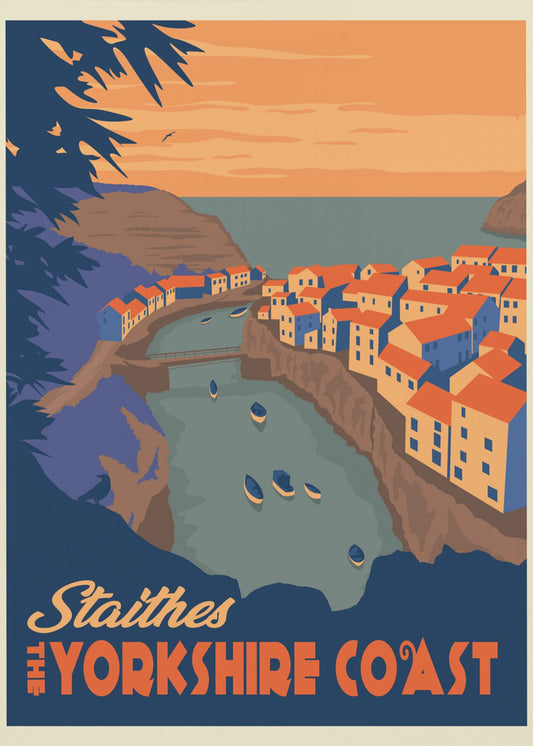 Staithes Yorkshire Travel Print | Wydruki na łótnie