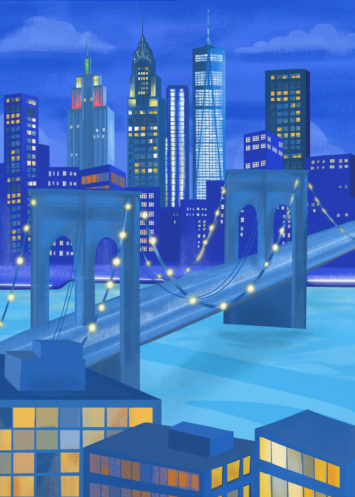 New York di notte | Stampe su Tela