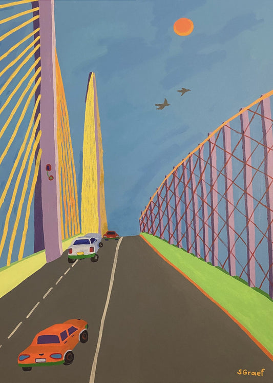 Guidando sul ponte Sunshine Skyway | Stampe su Tela