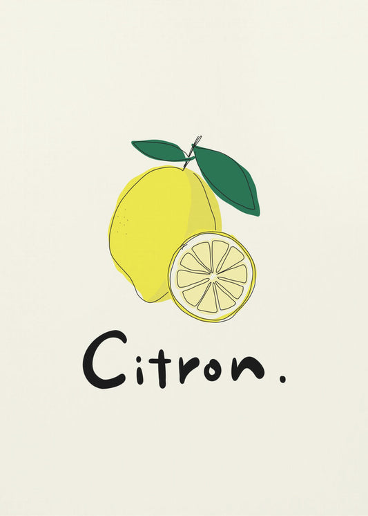 Modern French Fruits Collection &quot;Lemon / Citron&quot; | Poster
