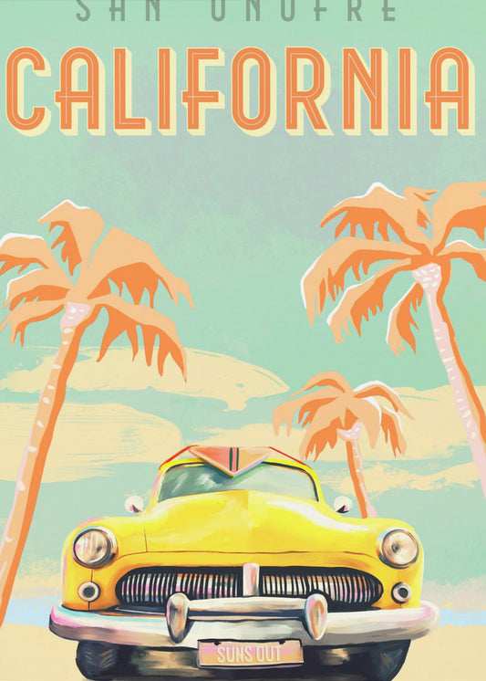California Surf Plakater - Kunsttrykk | Lerretsbilder