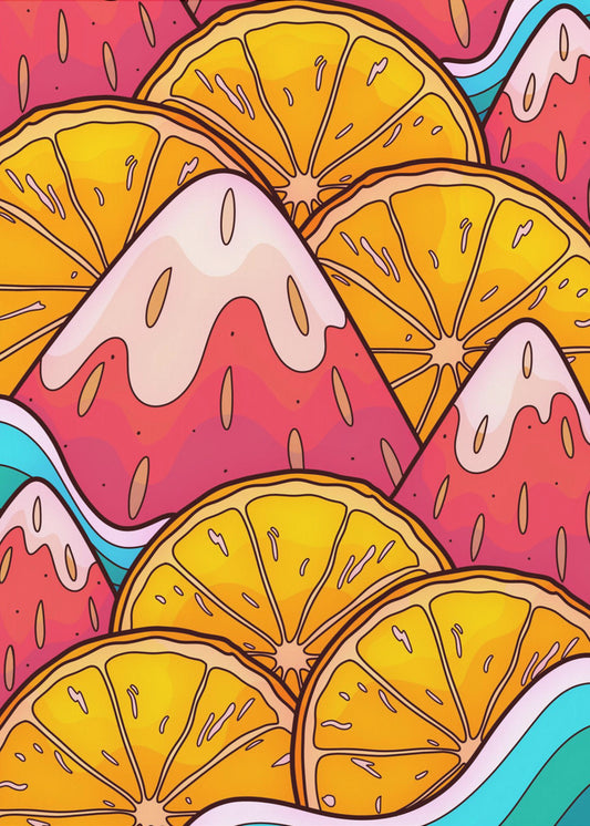 Strawberry cliffs | Poster