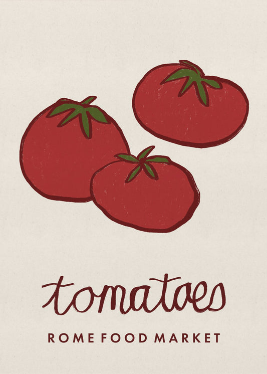 Matkonst - Tomater Roms matmarknad | Poster