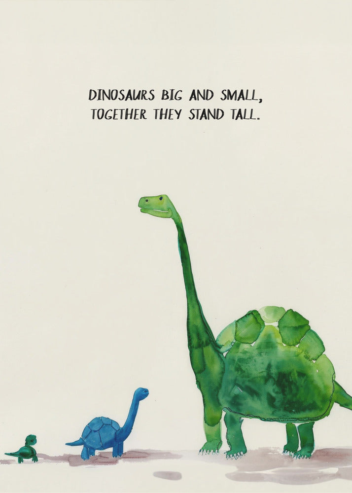 Dinosaurios grandes y pequeños | Posters  - Impresiones de Arte