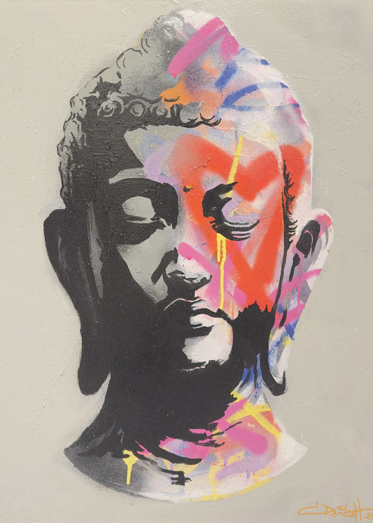 Lebendige Buddha-Büste | Leinwand