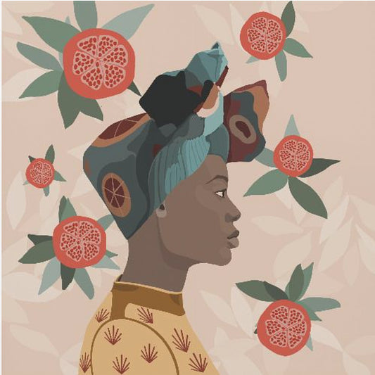 Granatäpple Afro Kvinna | Poster