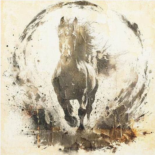 Horse Vintage Art Illustration 14 | Canvas
