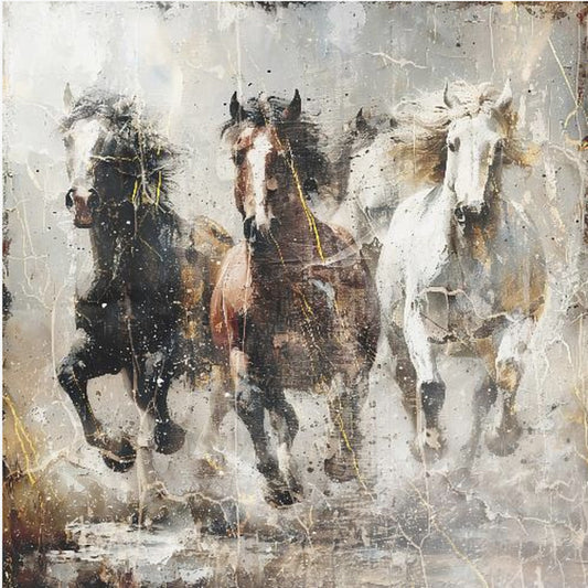 Horse Vintage Art Illustration 15 | Canvas