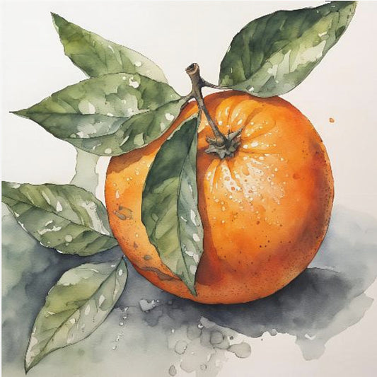 Orange, Aquarelle, Encre | Posters - Affiche Artistique